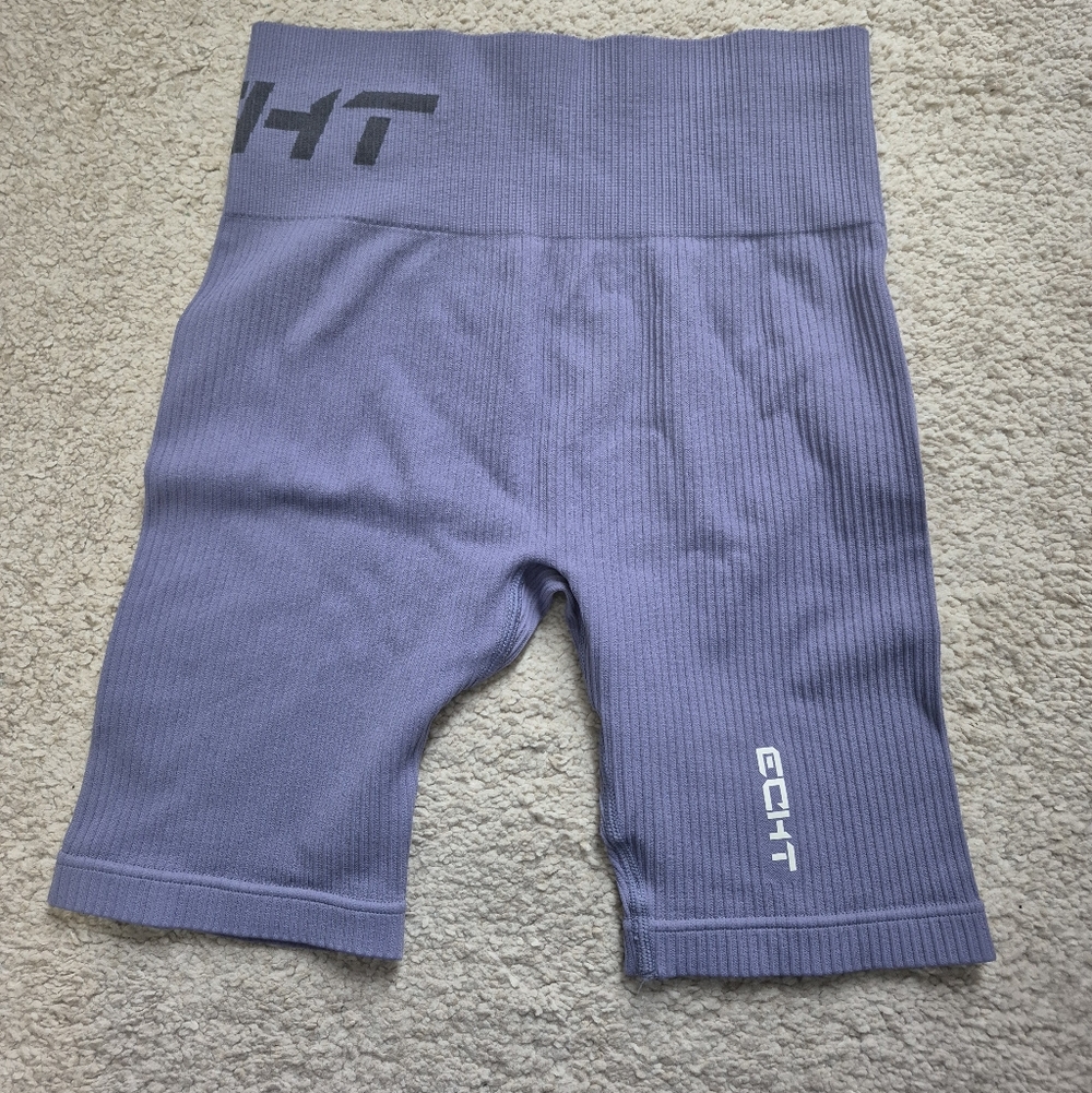 ECHT  Ribbed Shorts in Lavender - Picture 2 of 3